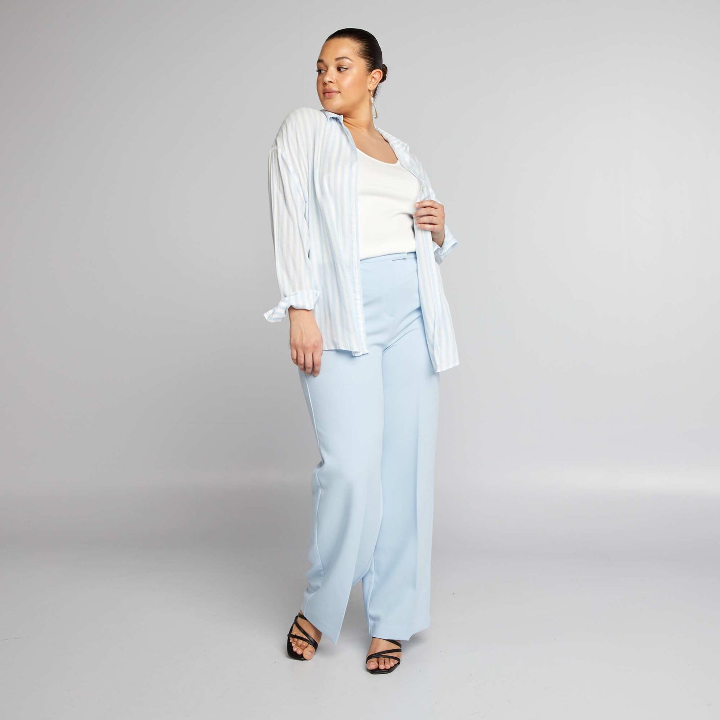 Wide-leg suit trousers BLUE