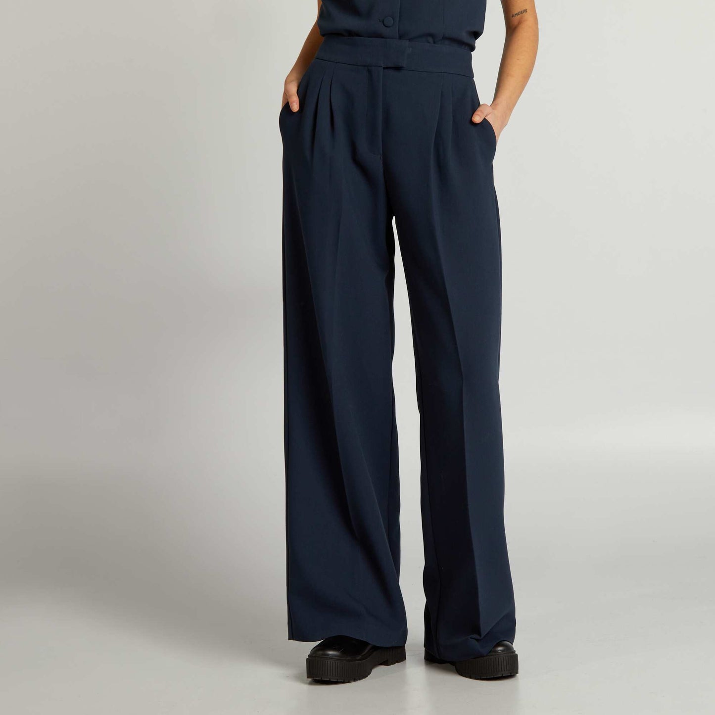 Wide-leg suit trousers blue