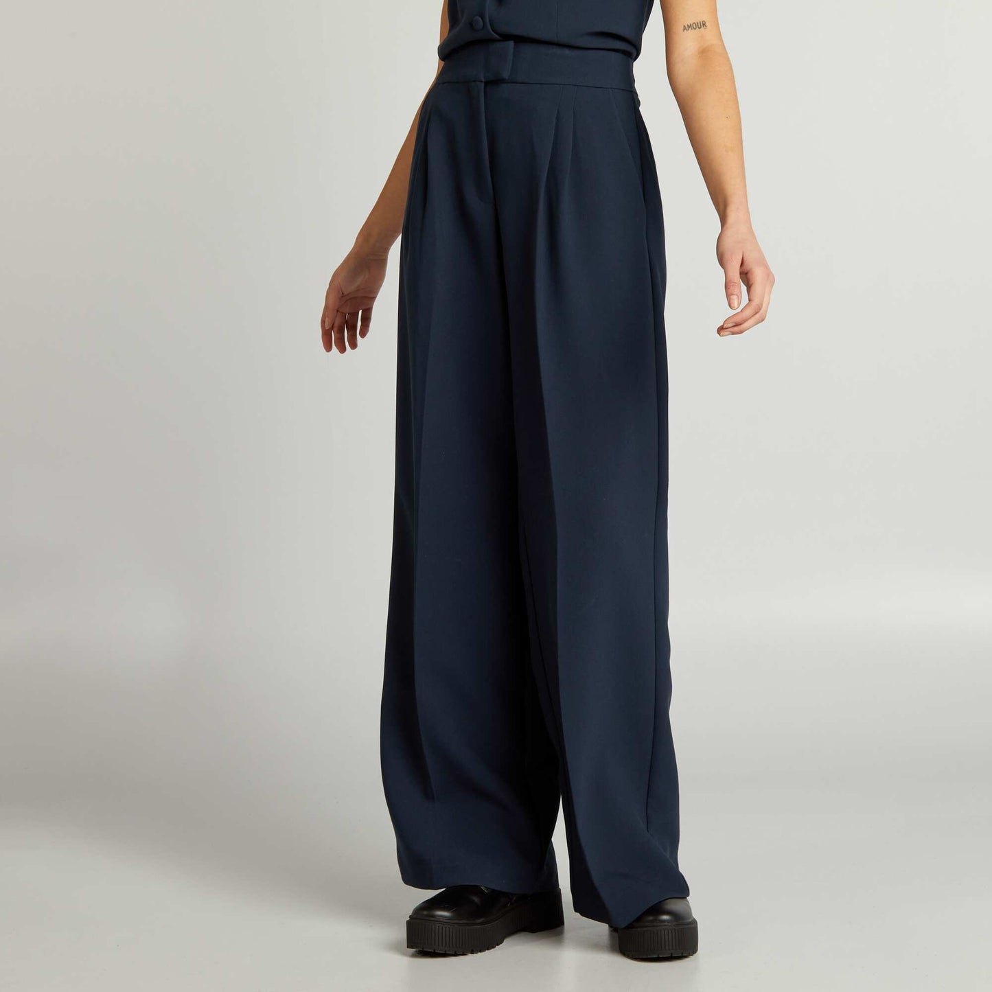 Wide-leg suit trousers blue