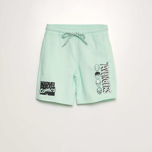 'Marvel' sweatshirt fabric shorts GREEN