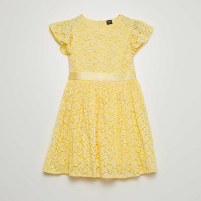 Lace party dress YELLOW